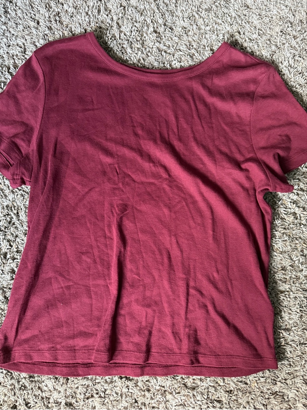 Classic Women's Short-Sleeve Tee in Burgundy